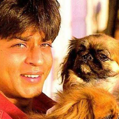 Shahrukh Khan with his dog