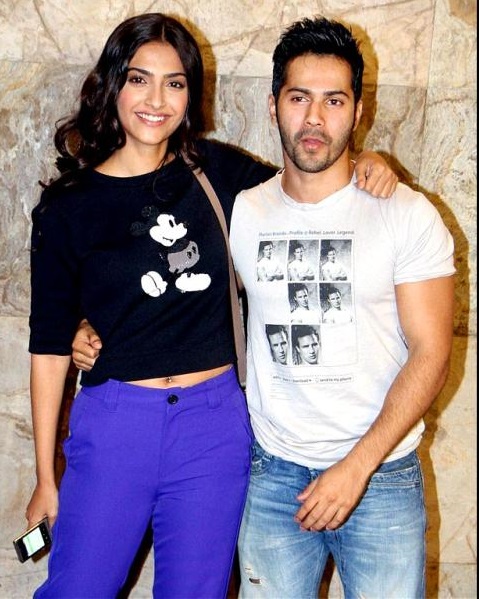 Sonam Kapoor with Varun Dhawan