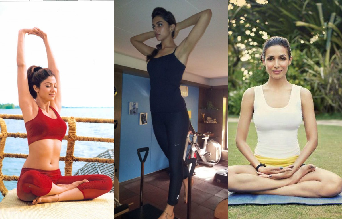 Bollywood Actresses doing yoga