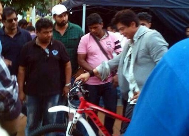 Shahrukh Khan cycling