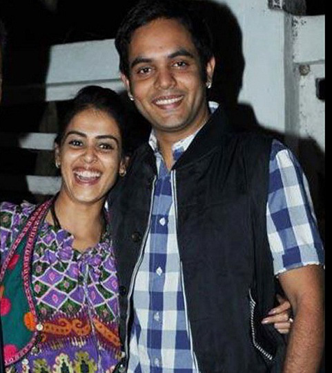 Genelia D'Souza with younger brother