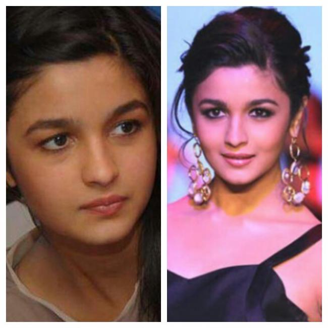 Alia Bhatt before and after make up.