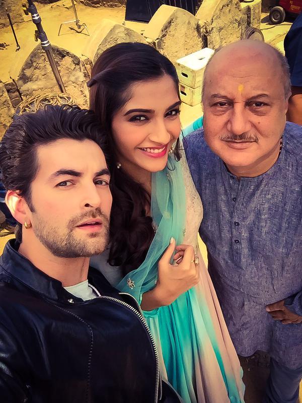 Sonam Kapoor, Neil Nitin Mukesh and Anupam Kher