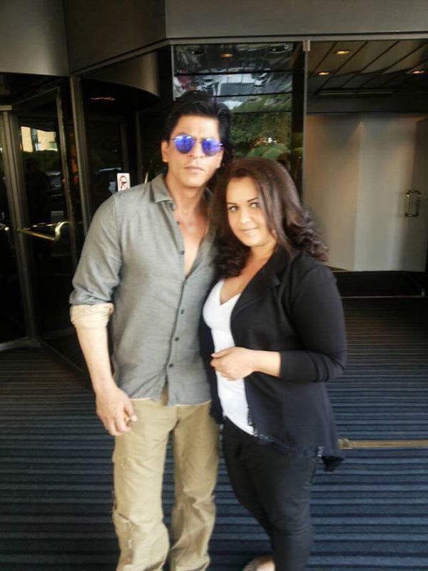Shah Rukh Khan with a fan