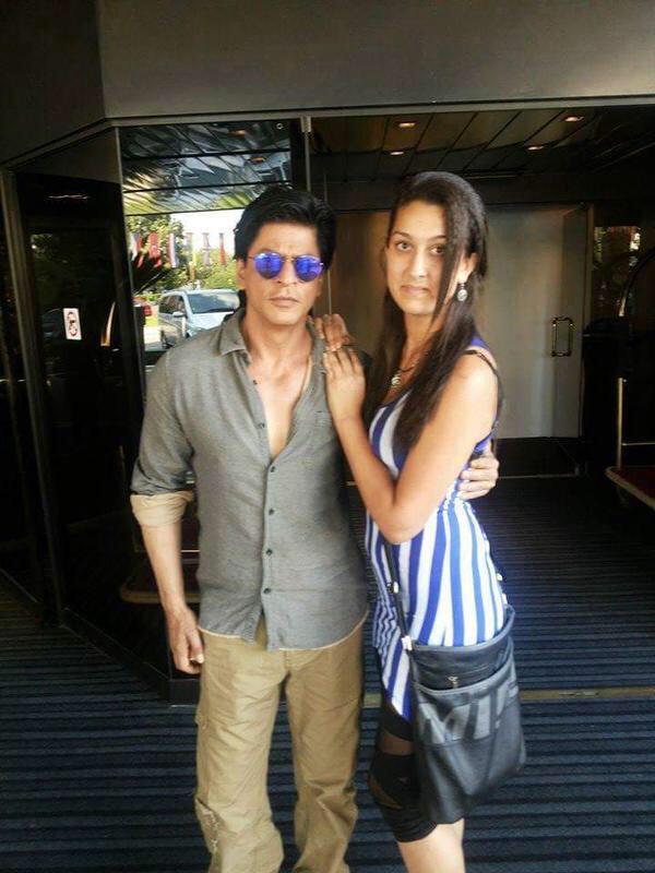 Shah Rukh Khan with a fan