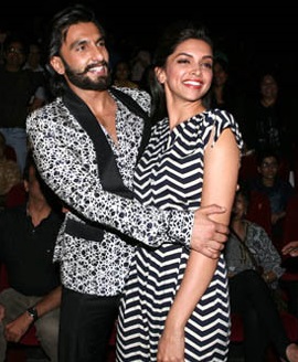 Ranveer Singh with Deepika Padukone