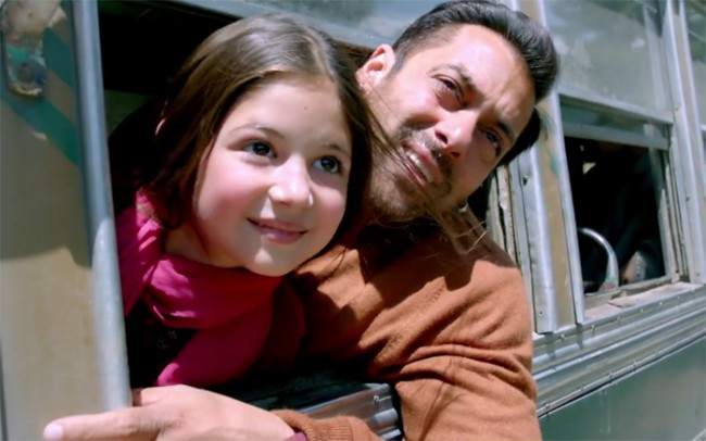 Harshaali Malhotra with Salman Khan