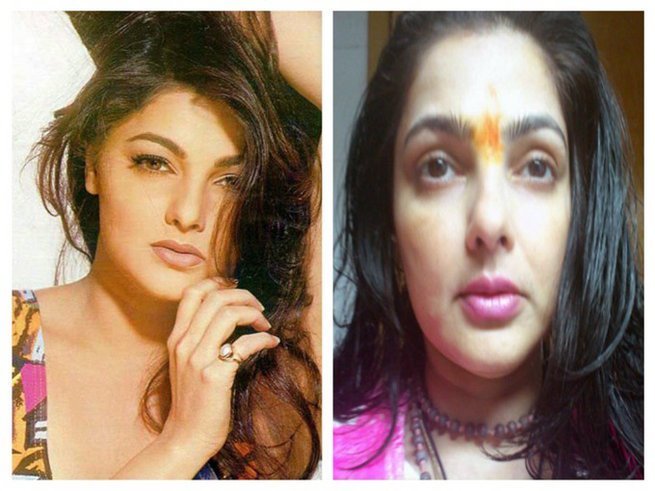 Mamta Kulkarni's before and after picture.