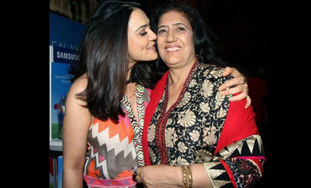 Preity Zinta with her mom
