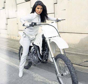 Priyanka Chopra riding bike