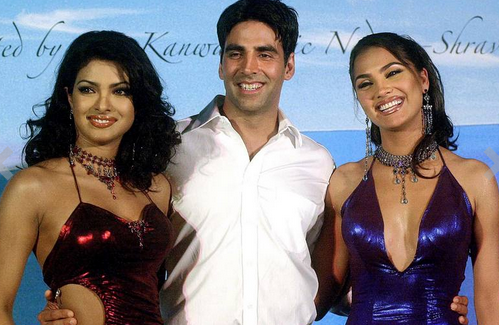 Priyanka Chopra with Akshay Kumar and Lara Dutta