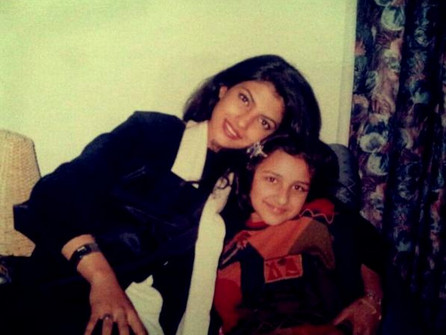 Priyanka Chopra with Parineeti Chopra Childhood Picture