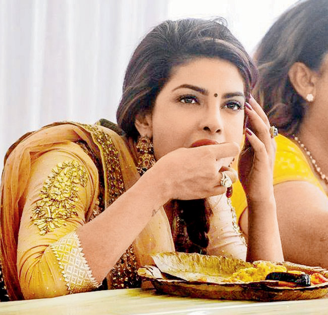 Priyanka Chopra eating