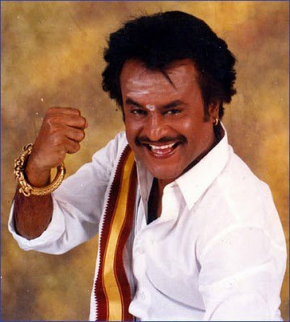 Rajnikanth in lungi