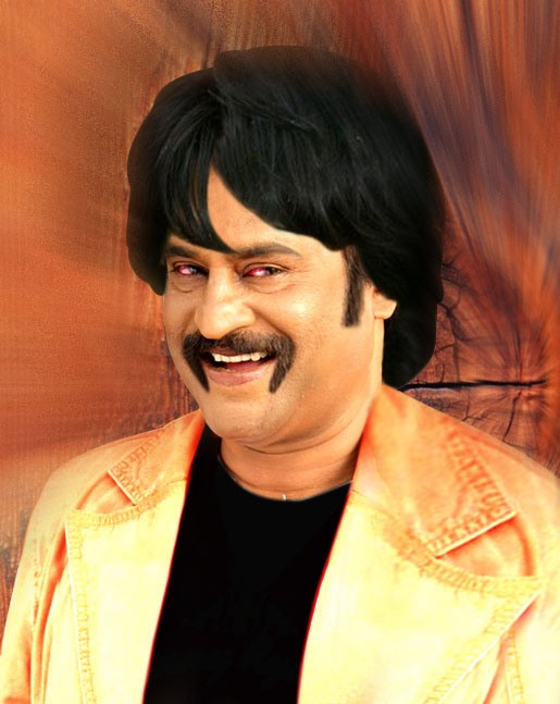 Rajnikanth in mustache