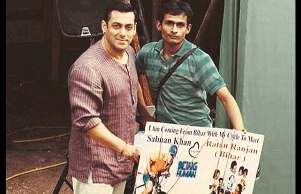Salman Khan with his fan