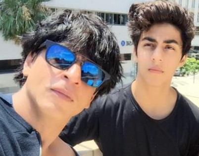 Aryan and SRK selfie