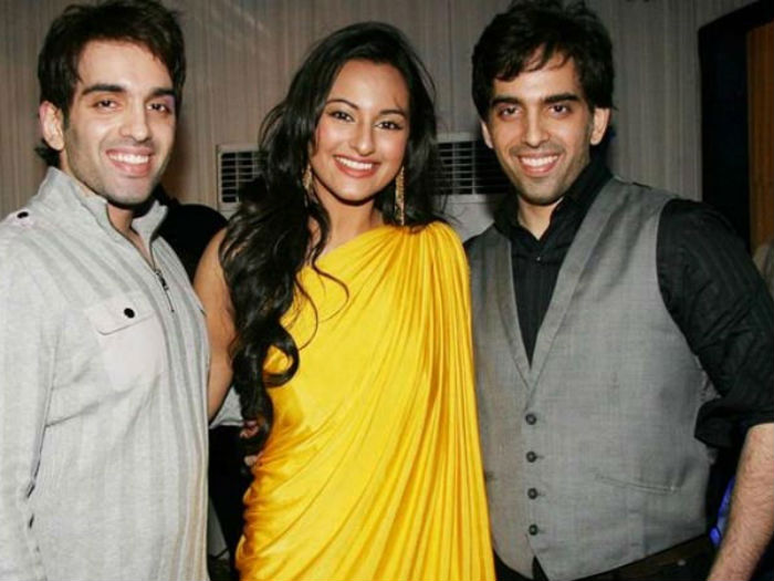 Sonakshi Sinha with brothers'