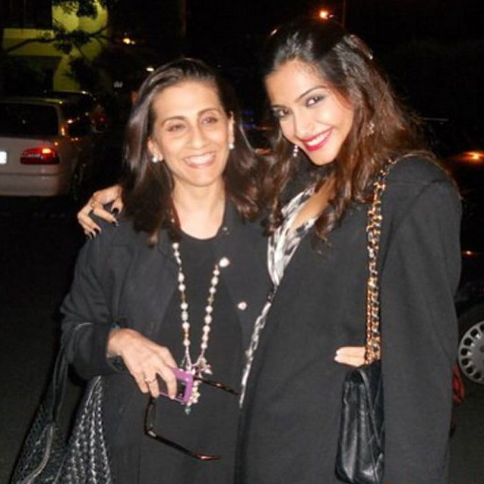 Sonam Kapoor with her mom