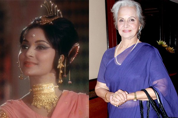 Waheeda Rehman's before and after picture.