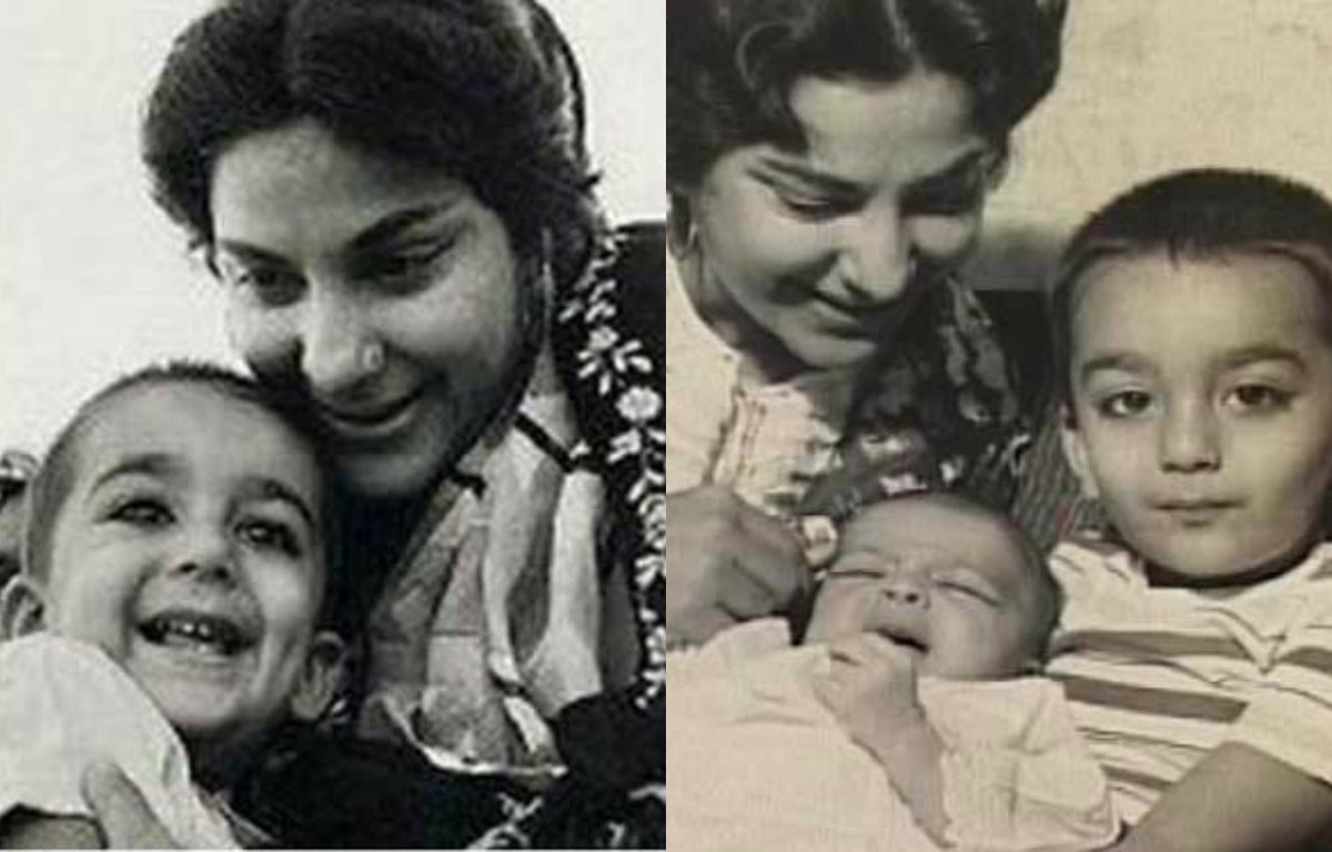 Sanjay Dutt with mother