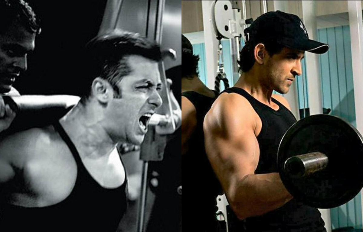 Bollywood Actors working out in gym
