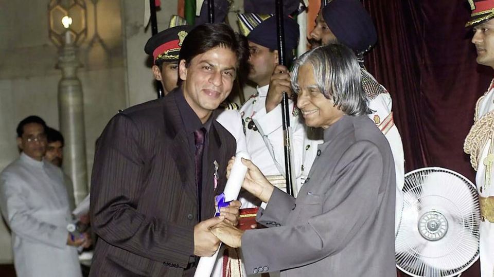 Shah Rukh Khan with Dr. A.P.J. Abdul Kalam