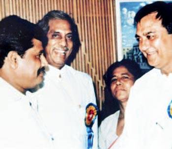 Sunil Dutt with Haji Mastan