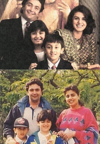 Neetu Singh with family, Ranbir Kapoor childhood