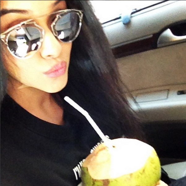 Asin Thottumkal's car selfie.