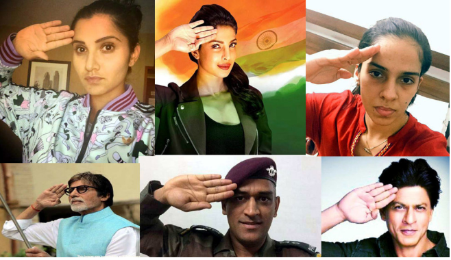 For I-Day, celebs salute soldiers with '#Saluteselfie'