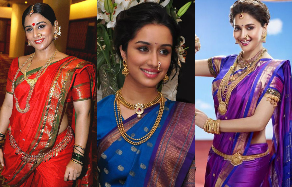 How to Wear a Maharashtrian style Saree with Normal saree - YouTube