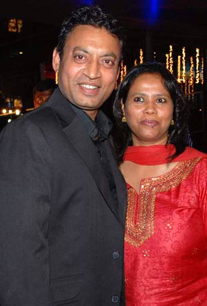 Irrfan Khan with his wife