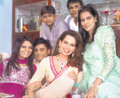 Kangana Ranaut with her friends.
