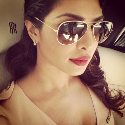 Priyanka Chopra's car selfie.