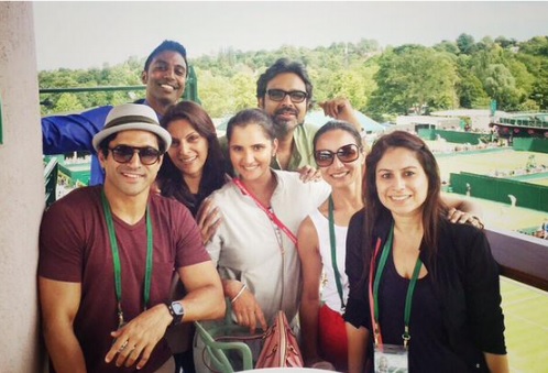 Sania Mirza with Farhan Akhtar and others
