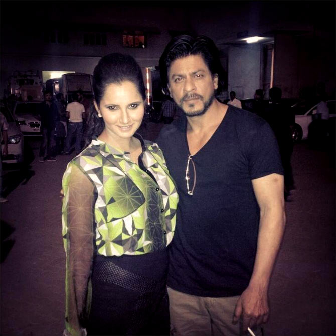 Sania Mirza with Shah Rukh Khan