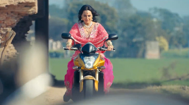 Sonakshi Sinha rode bike in films