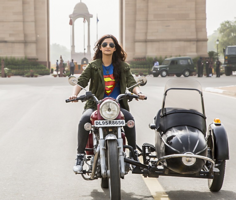 Sonam Kapoor rode bike in films
