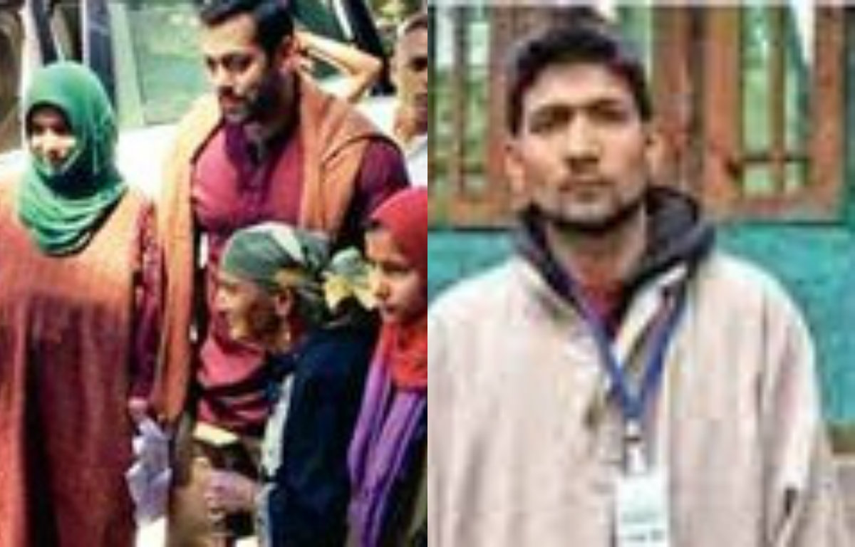 Salman Khan with adopted Kashmiri family