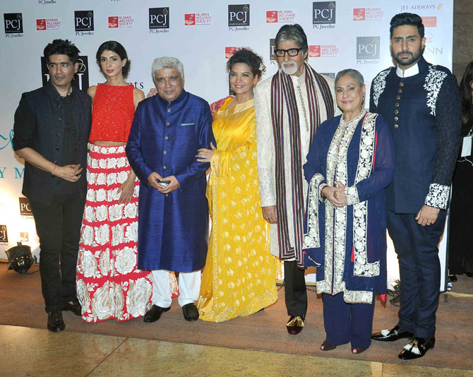 Manish & Bachchan's & Akhtar's at the charity event.