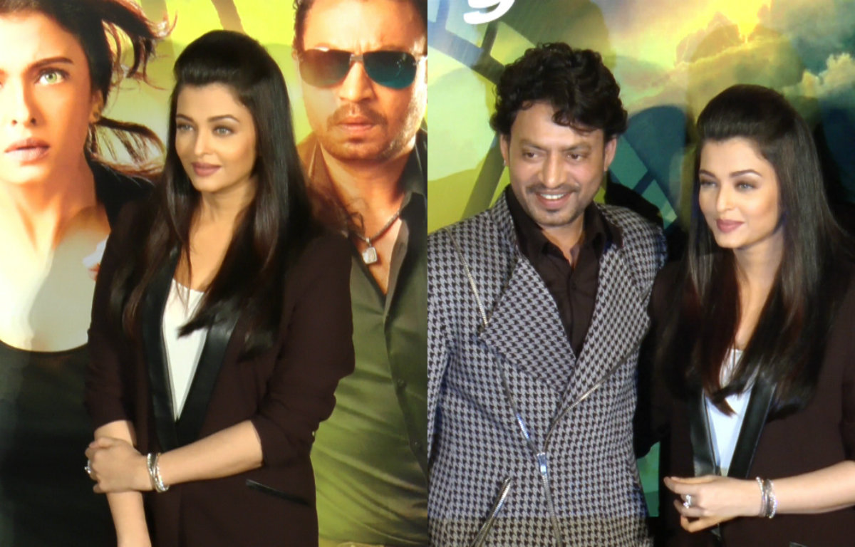 Aishwarya Rai Bachchan & Irrfan Khan at 'Jazbaa' trailer launch