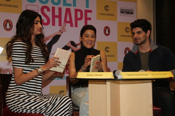 Yasmin Karachiwala with Athiya Shetty and Sooraj Pancholi