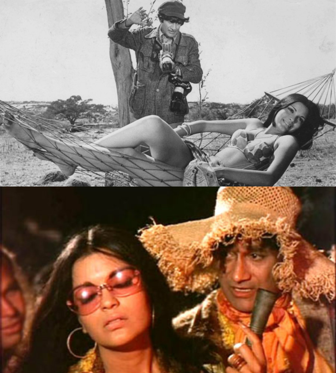 Dev Anand and Zeenat Aman