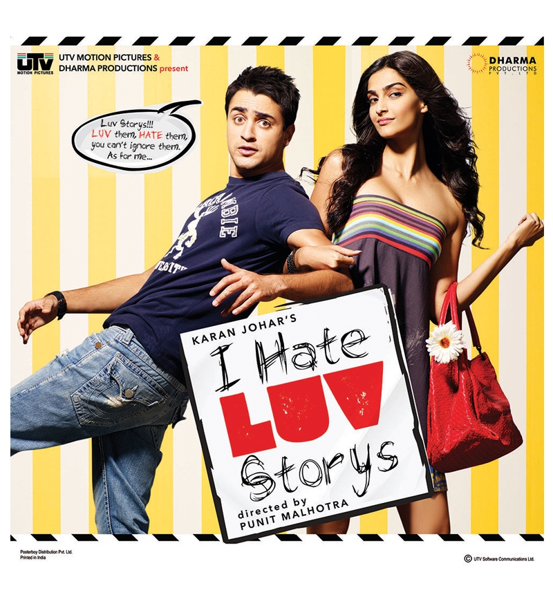 I hate luv storys Bollywood films poster