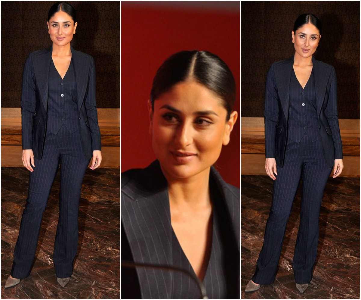 Kareena Kapoor is killing it in her classic styled pant suit.