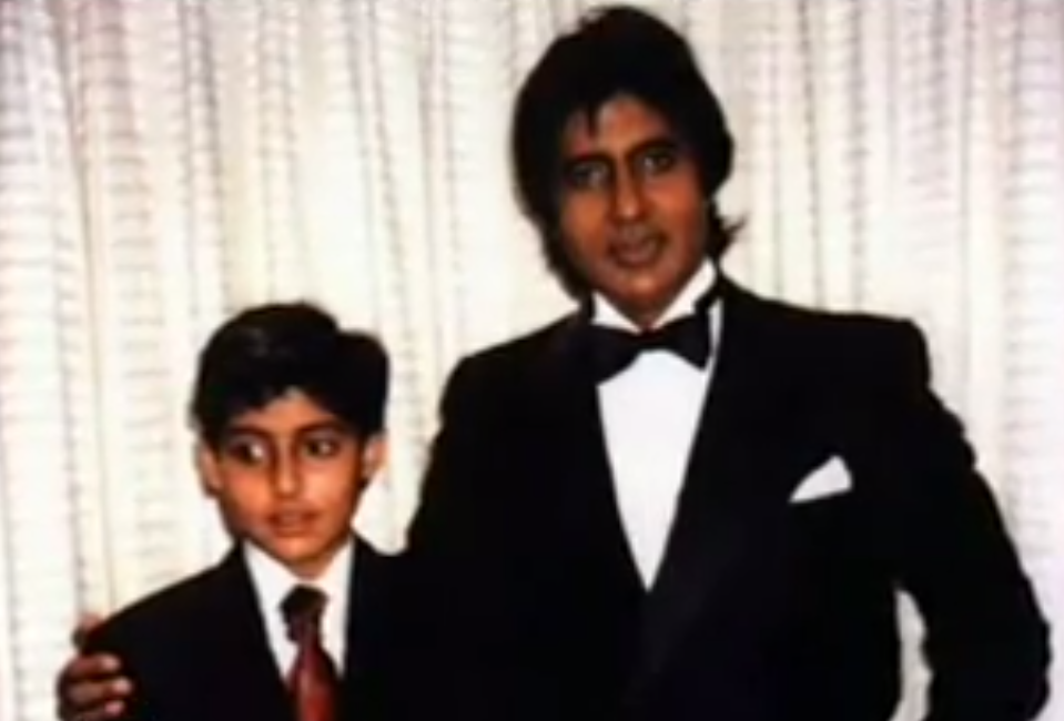 bollywood actor Abhishek Bachchan with father Amitabh Bachchan
