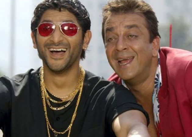 Bollywood actors Arshad Warsi and Sanjay Dutt in 