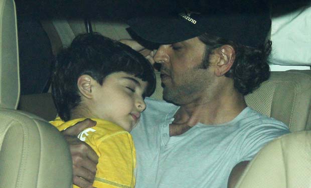 Hrithik Roshan with his kids