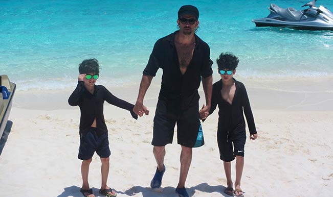 Hrithik Roshan with his kids